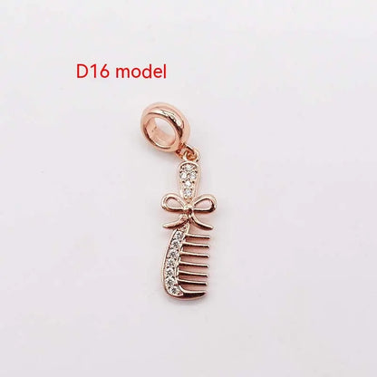 14K Gold Copper Plating Large Hole Spacer Bead Pendant Charms Liebe - Making Life Easier