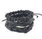 Leather Bracelet Men Multilayer Bead Bracelet Punk Wrap Bracelets for Women Vintage punk Men Jewelry AliExpress