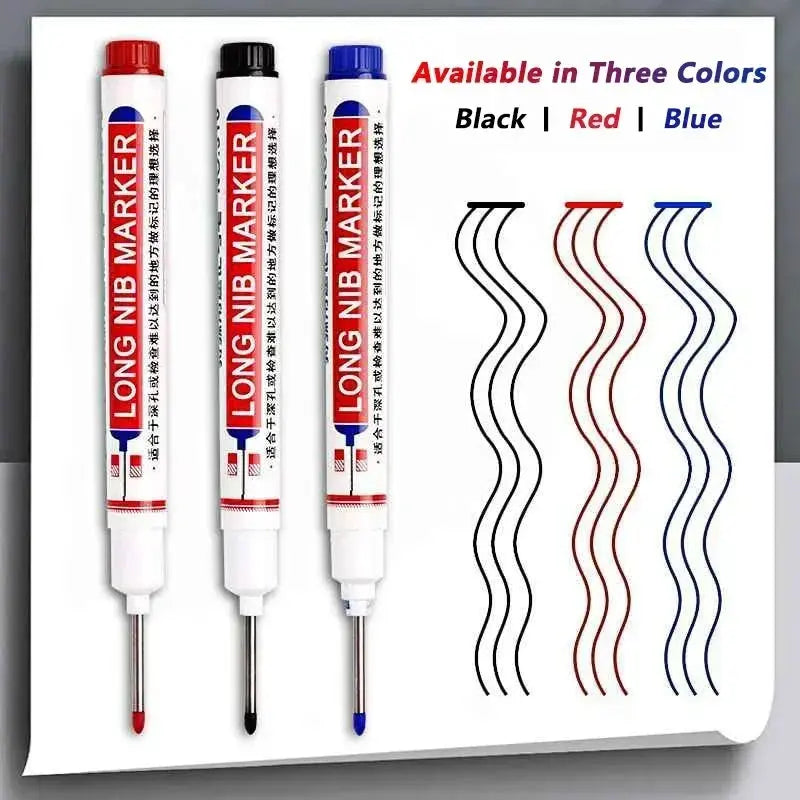 1-40PCS 20mm Deep Hole Long Nib Head Markers For Metal Perforating Pen Waterproof Bathroom Woodworking Decoration Multi-Purpose - My Hashtag Shop