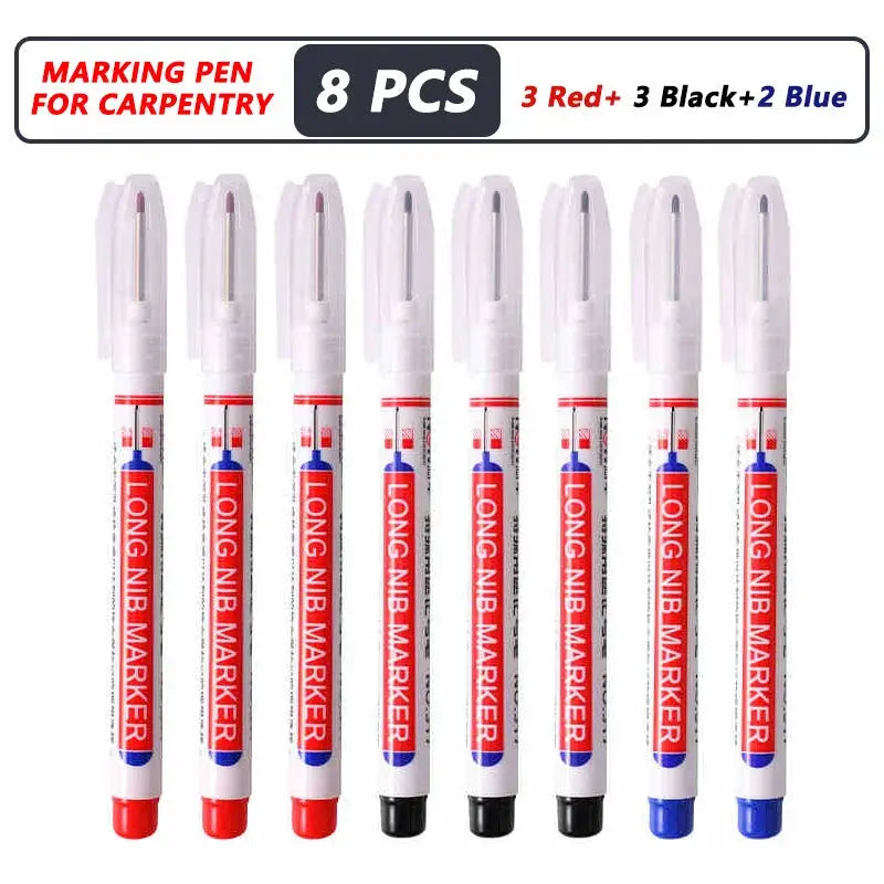 1-40PCS 20mm Deep Hole Long Nib Head Markers For Metal Perforating Pen Waterproof Bathroom Woodworking Decoration Multi-Purpose - My Hashtag Shop
