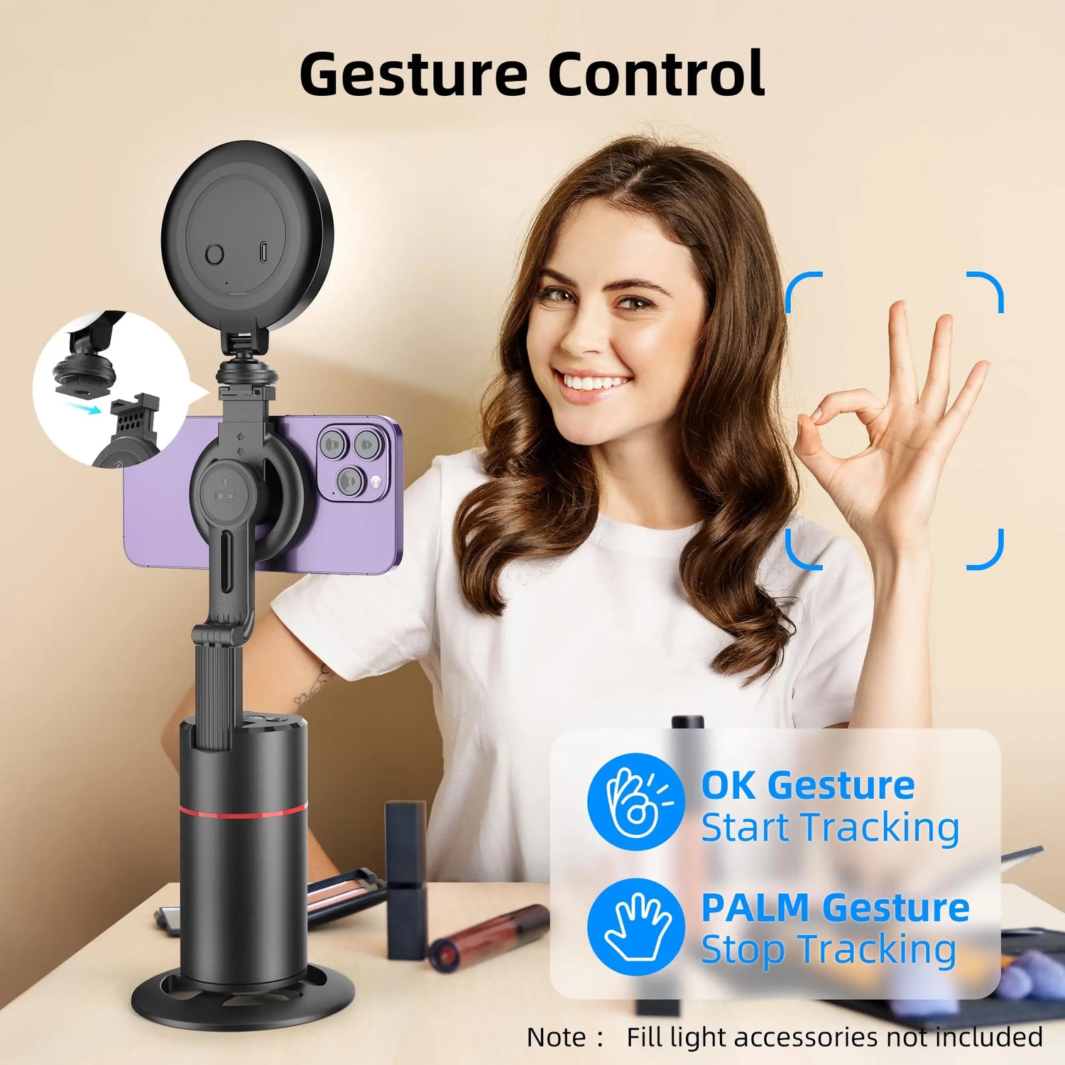 Treppiede con rilevamento automatico del viso senza app - My Hashtag Shop