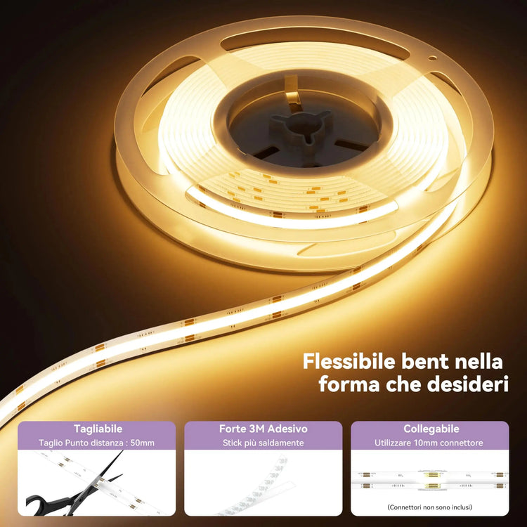 Striscia LED COB USB RGB 5 V 1M con BT HASHTAG