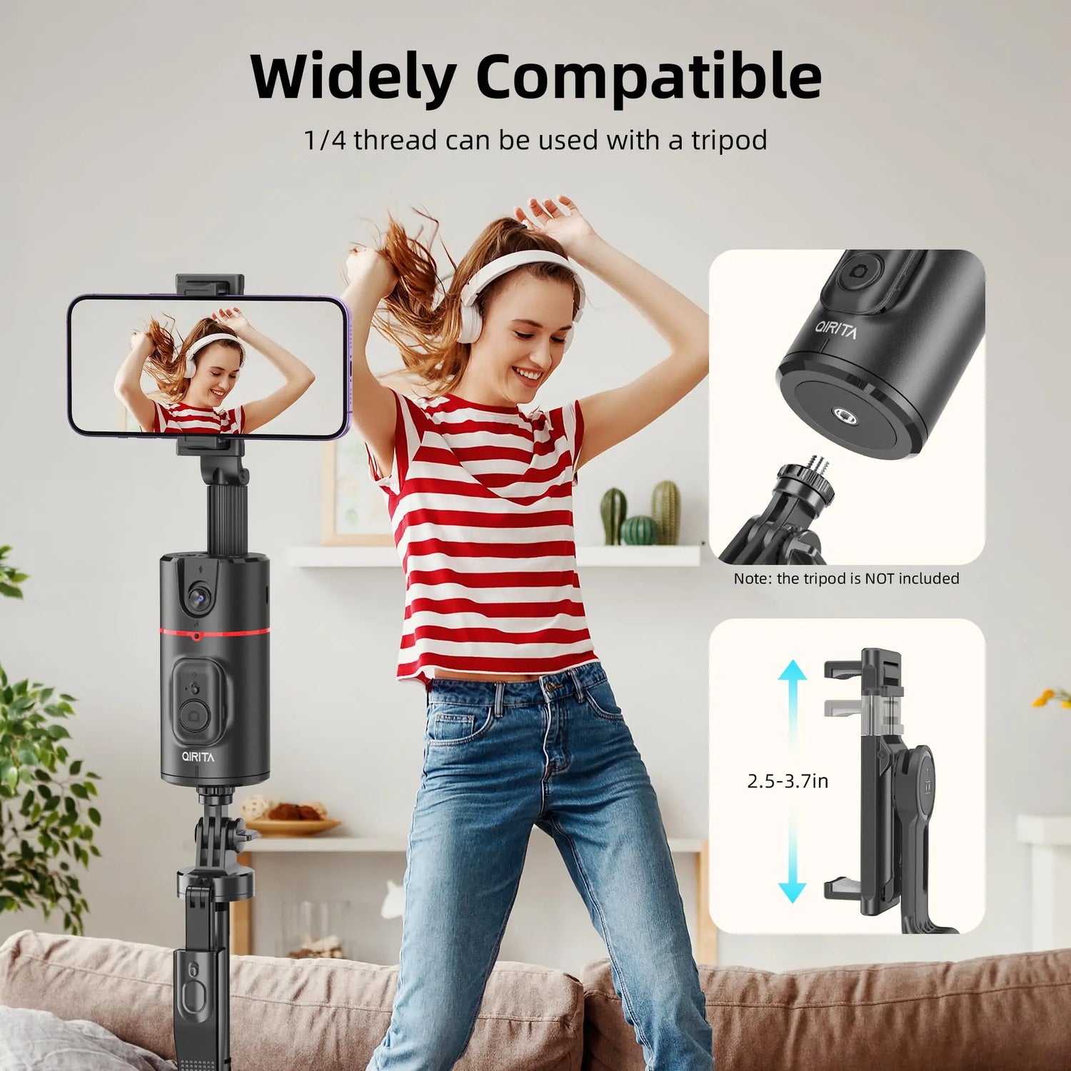 Treppiede con rilevamento automatico del viso senza app - My Hashtag Shop