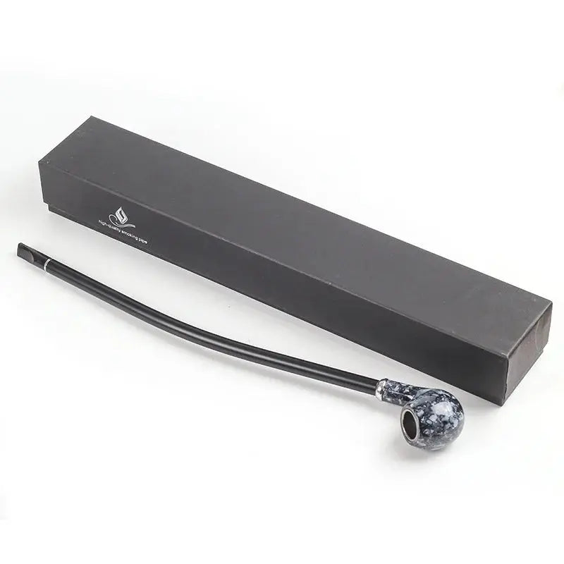 Long Smoking Tobacco Pipe with Filter 41CM Wooden Resin Removable Washable Long Bent Rod Churchwarden Tobacco Smoking Pipe Gift - HASHTAG