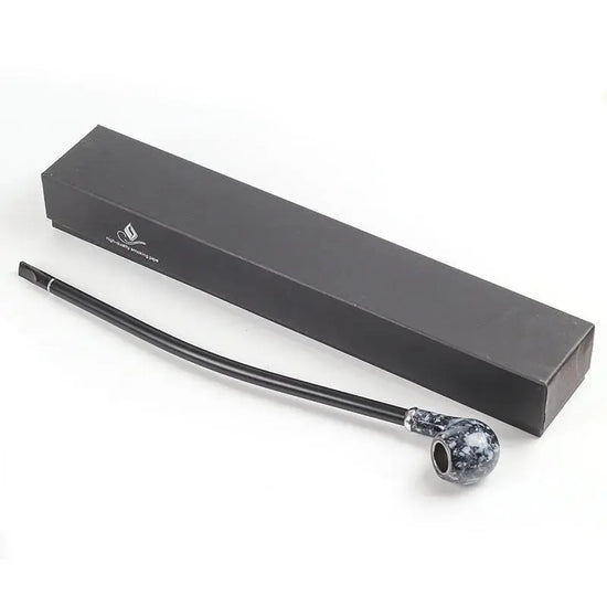 Long Smoking Tobacco Pipe with Filter 41CM Wooden Resin Removable Washable Long Bent Rod Churchwarden Tobacco Smoking Pipe Gift - HASHTAG