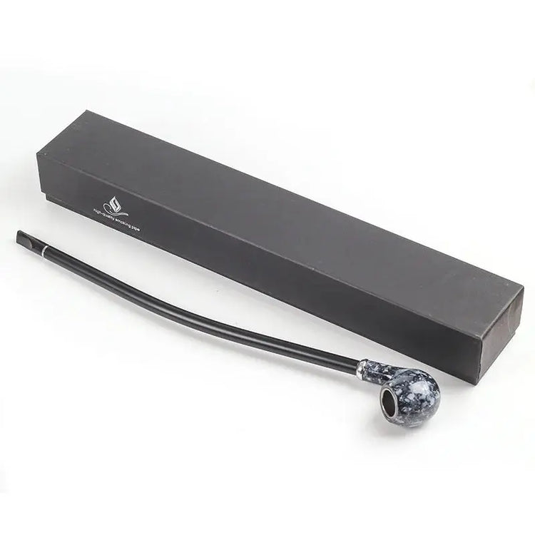 Long Smoking Tobacco Pipe with Filter 41CM Wooden Resin Removable Washable Long Bent Rod Churchwarden Tobacco Smoking Pipe Gift - HASHTAG