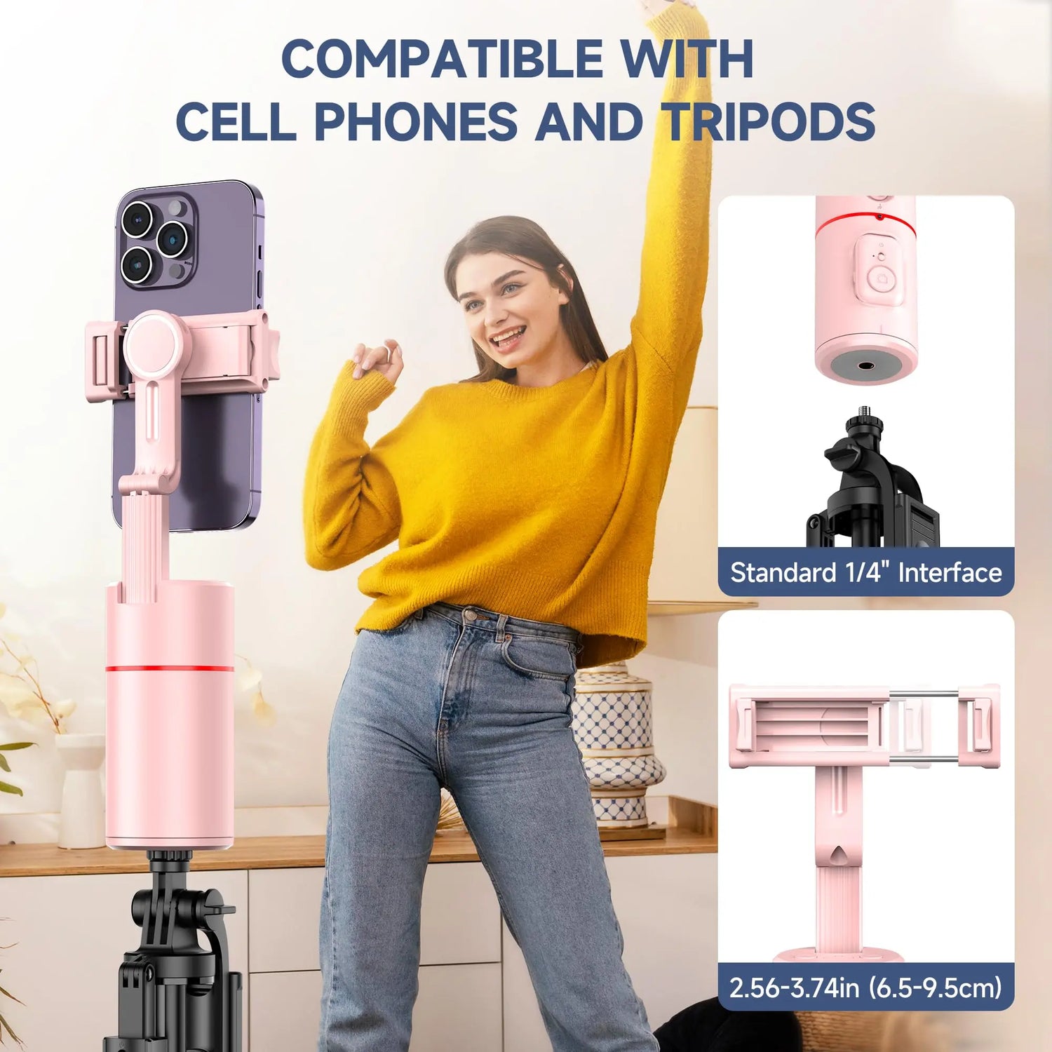 Treppiede con rilevamento automatico del viso senza app - My Hashtag Shop