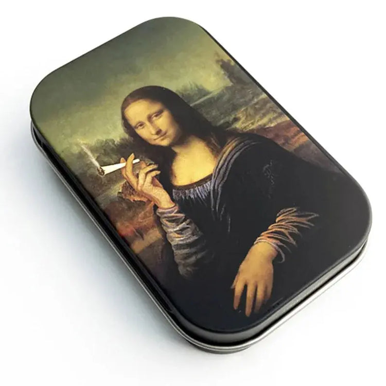 Flip Cap Cigarette Case Rectangle Container Tinplate Box Tobacco Storage Smoking Accessories Jewelry Candy Coin Key Organizer - HASHTAG