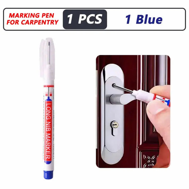 1-40PCS 20mm Deep Hole Long Nib Head Markers For Metal Perforating Pen Waterproof Bathroom Woodworking Decoration Multi-Purpose - My Hashtag Shop