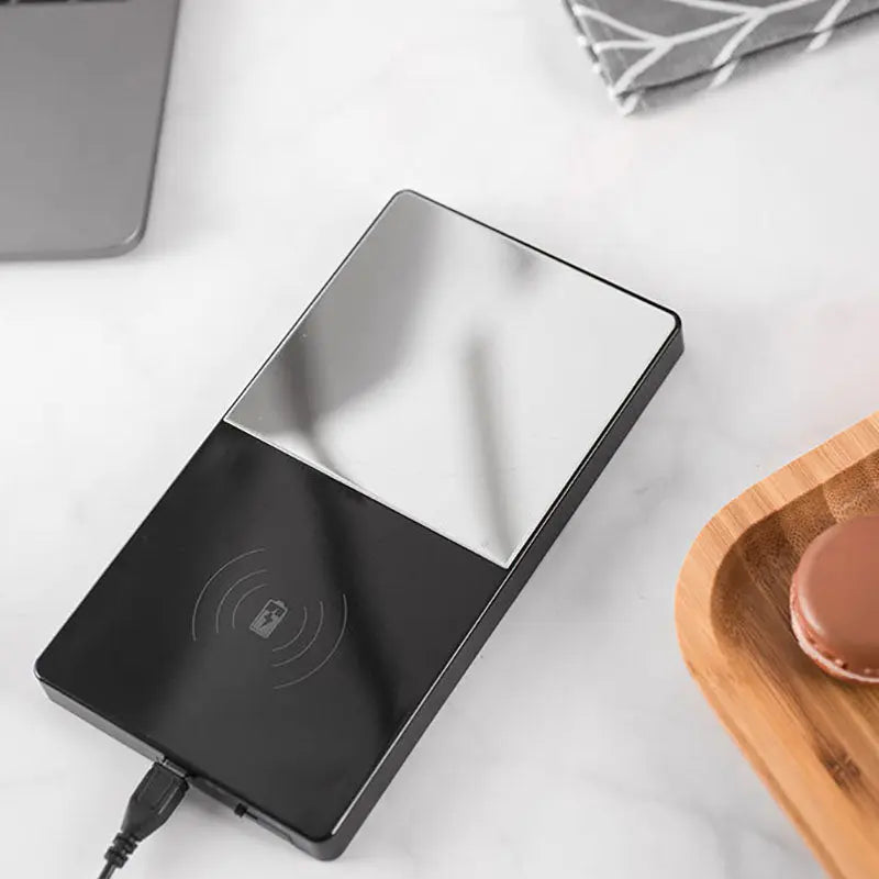 2 In 1 Heating Mug Cup Warmer Electric Wireless Charger For Home Office Coffee Milk HASHTAG