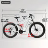 26in Adult/Youth Full 21 Speed Mountain Tire Bike, Double Disc Brakes, High Carbon Steel Frame, with Spring Shock Absorber, Front Suspension, Mountain Bike, City Commuter City Bike, Bike HASHTAG