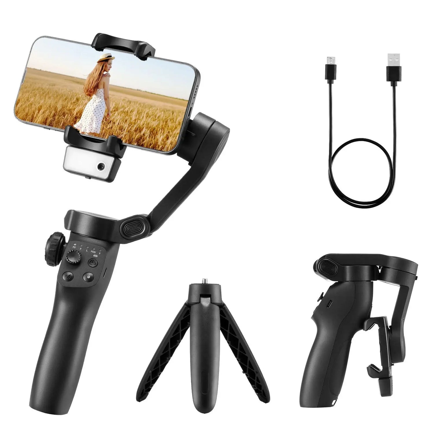 Stabilizzatore cardanico per smartphone, stabilizzatore a 3 assi - My Hashtag Shop