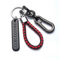 Trendy DIY Mobile Phone Number Plate Pendant Keychain for Men Punk Simple Woven Leather Rope Anti-lost Car Key Chain Accessories HASHTAG