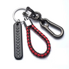 Trendy DIY Mobile Phone Number Plate Pendant Keychain for Men Punk Simple Woven Leather Rope Anti-lost Car Key Chain Accessories HASHTAG