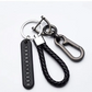 Portachiavi Trendy Fai Da Te Targa Numero Telefono Cellulare Pendente per Uomo Punk Semplice Corda Pelle Intrecciata Anti-Smarrimento Portachiavi Auto Accessori
