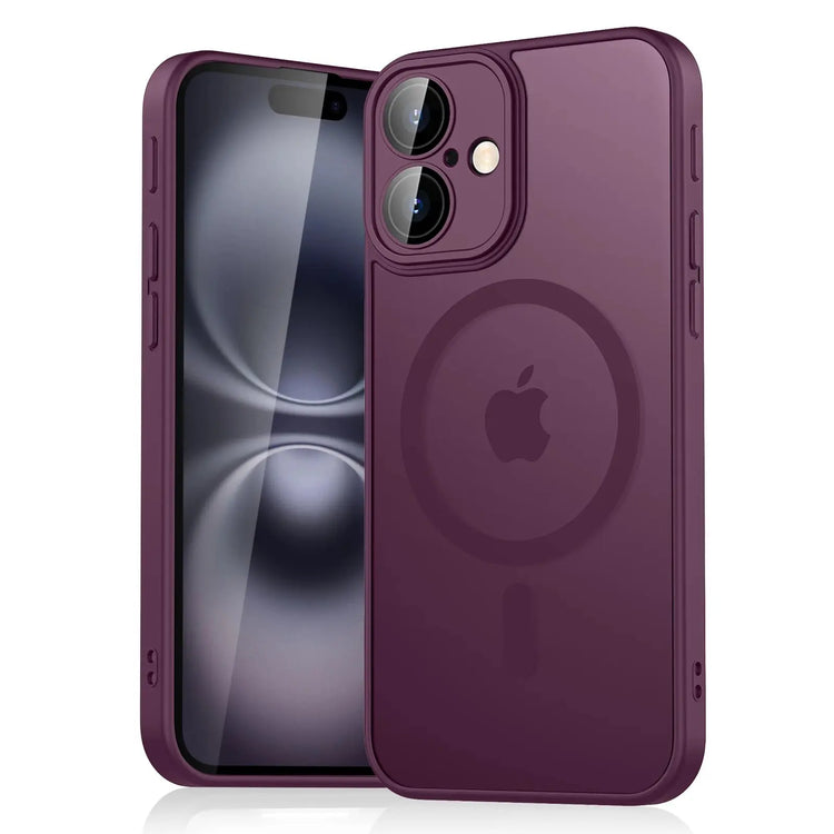Custodia antiurto magnetica opaca traslucida di lusso per iPhone - My Hashtag Shop
