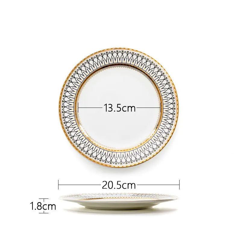 Porcelain net red plated dinner plate Liebe - Making Life Easier