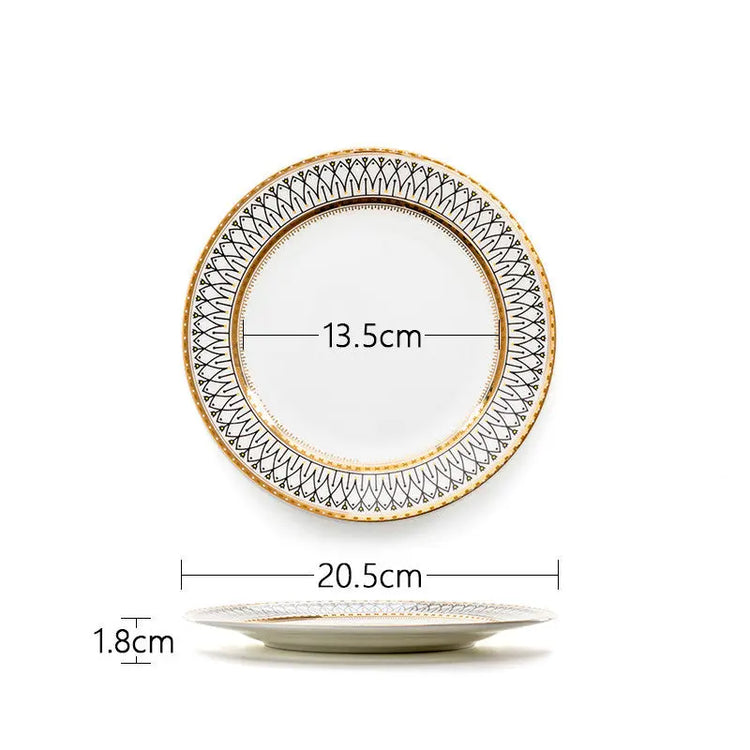 Porcelain net red plated dinner plate Liebe - Making Life Easier