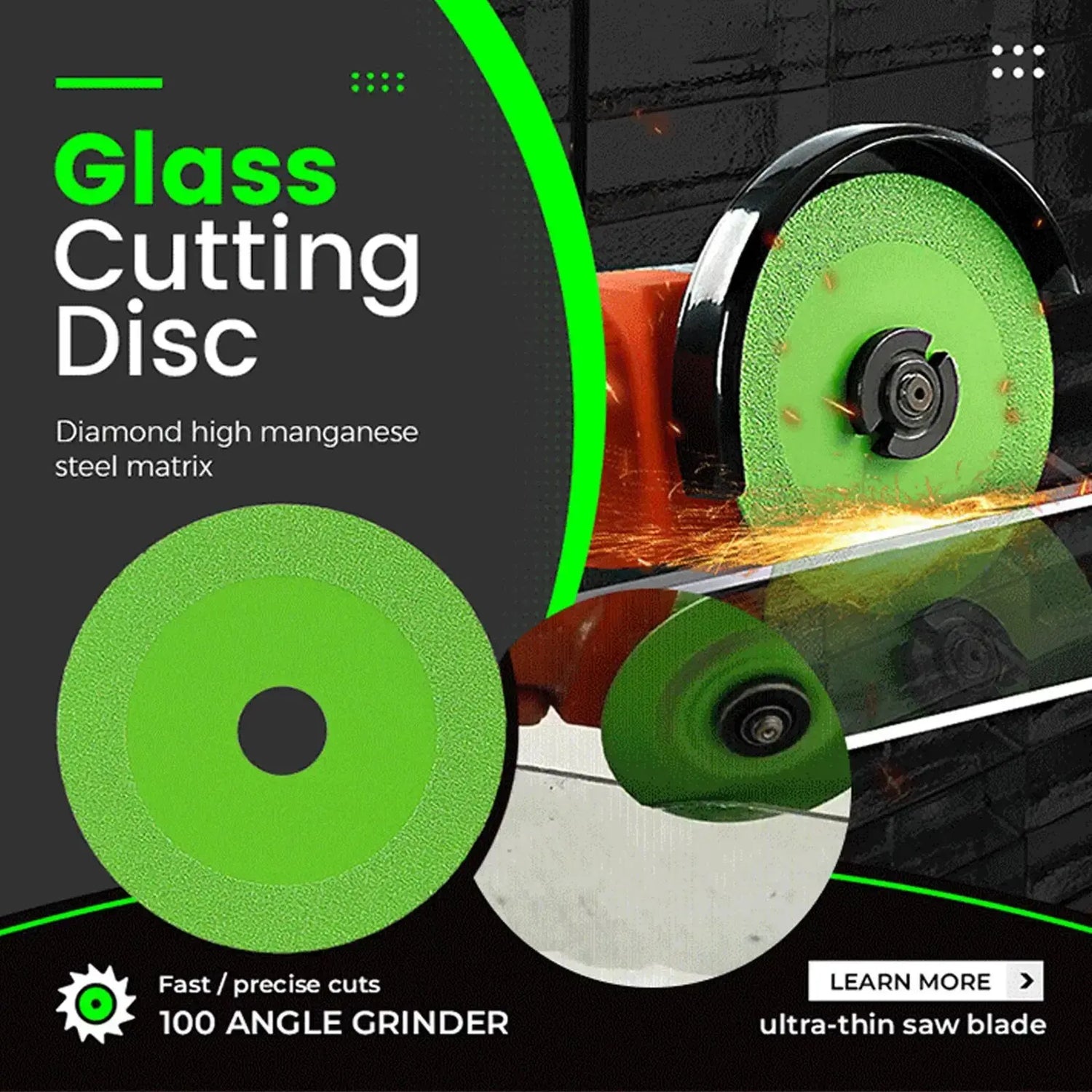 100mm Glass Cutting Disc Diamond Marble Saw Blade Ceramic Tile Jade Special Polishing Cutting Blade Sharp Brazing Grinding Disc - HASHTAG
