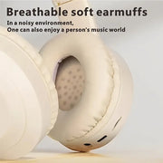 Comfortable all ear wireless earphones Type-C charging connection, wireless support for calls, memory card for MP3, audio cable for wired computer earphones HASHTAG