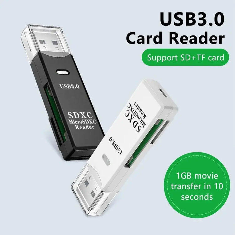 2 IN 1 USB 3.0 /USB 2.0 Card Reader SD TF Card Memory Card Reader High Speed Smart Card reader Adapter For PC Laptop Accessories - HASHTAG