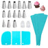 Silicone Piping Bags and Tips Set Cake DIY Decorating Kit with Stainless Steel Nozzle Reusable Silicone Pastry Baking Tool