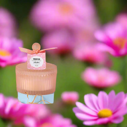 ZIGZAG GLASS POT SCENTED CANDLE Liebe - Making Life Easier