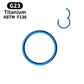 G23 Titanium Nose Rings Mixed Color Body Clips Hoop for Women Men Cartilage Piercing Jewelry Segment Lip Ear L Ring Hoop