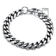 Vnox Mens Simple 3-11mm Stainless Steel Curb Cuban Link Chain Bracelets for Women Unisex Wrist Jewelry Gifts HASHTAG