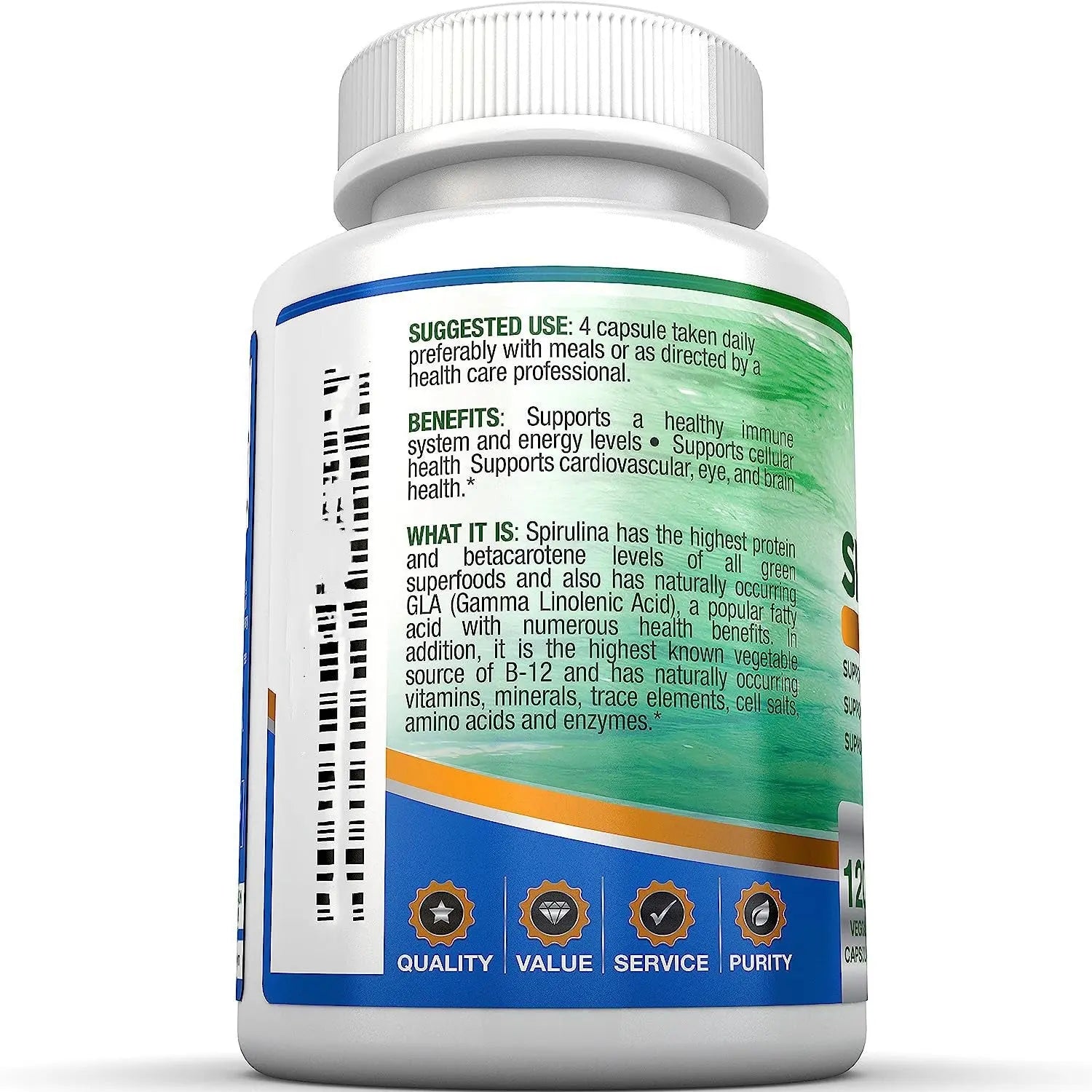 Spirulina Capsules 120 Capsules AliExpress