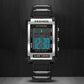 Men Rectangular Sports Electronic Watch Waterproof 50M Night Light Large Screen Alarm Clock Trend Retro Style
