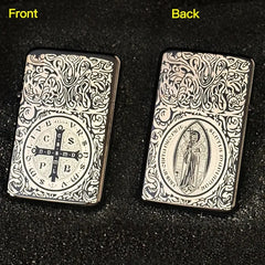 Exquisite Brass Kerosine Lighter Slim Windproof Vintage Grinding Wheel Ignition Lighter Cigarette Accessories Men's Gift HASHTAG BAR TABACCHI