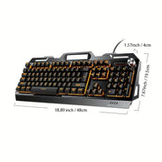 YINDIAO V2 Computer Wired Keyboard E-sports Gaming Typing Office Universal USB Plug-in Hair Light Keyboard Available For Windows System HASHTAG
