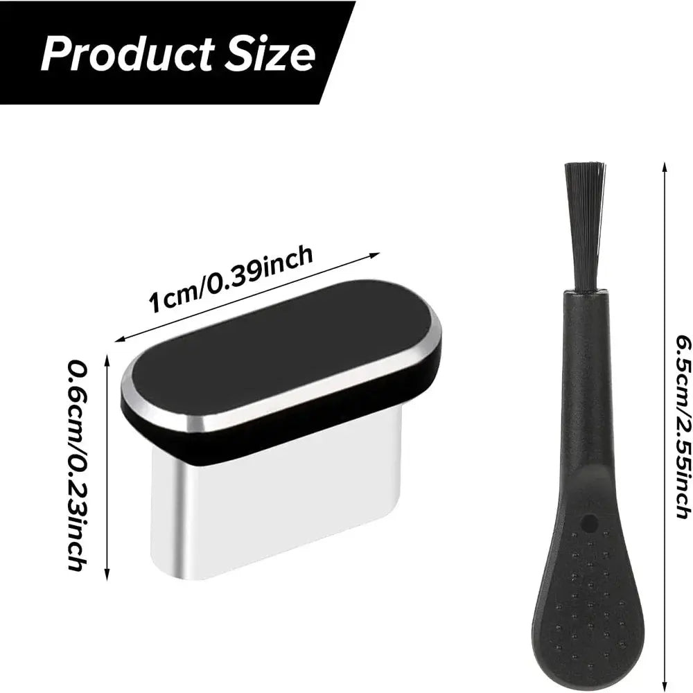 4Pcs USB C Dust Plug With Cleaning Brush Anti Dust USB-C Plug Cover Charging Port Cover Caps For Samsung Xiaomi All Type C Phone - HASHTAG