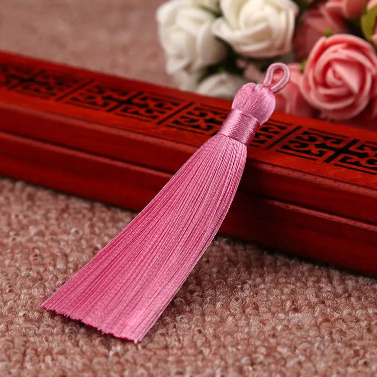 Bookmark Polyester Faux Ice Silk Coil Tassel Chinese Design - HASHTAG