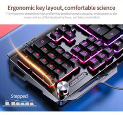 YINDIAO V2 Computer Wired Keyboard E-sports Gaming Typing Office Universal USB Plug-in Hair Light Keyboard Available For Windows System HASHTAG