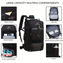 13.21gal Hiking Backpack for Women, Large Capacity Outdoor Camping Backpack, Luggage Backpack with Shoe Compartment, 17.3-inch Computer Backpack, Back-to-School Season Backpack HASHTAG