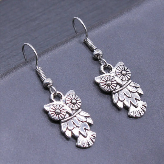 Retro Minimalist Handmade Owl Earrings HASHTAG
