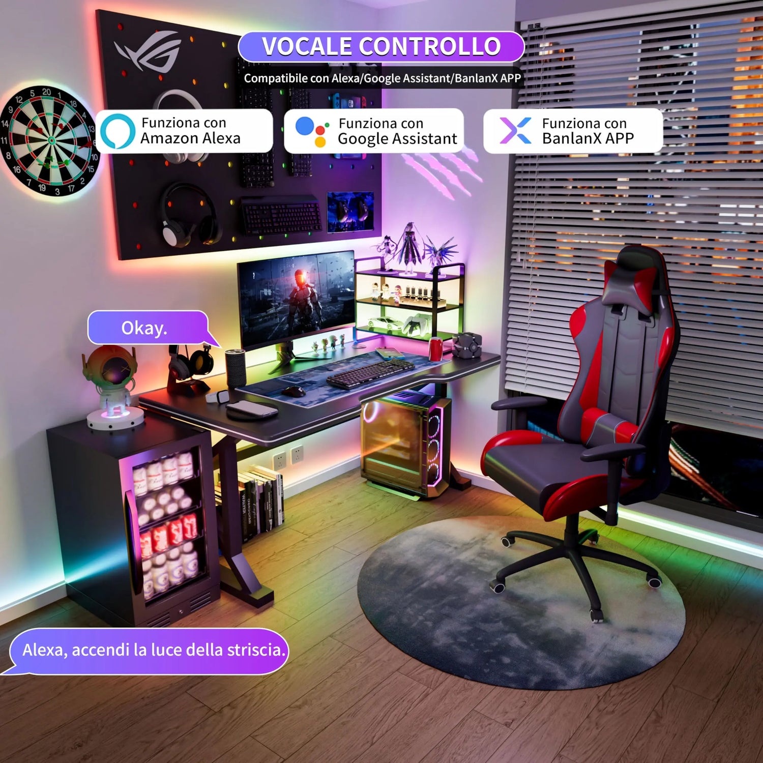Striscia LED COB USB RGB 5 V 1M con BT - My Hashtag Shop