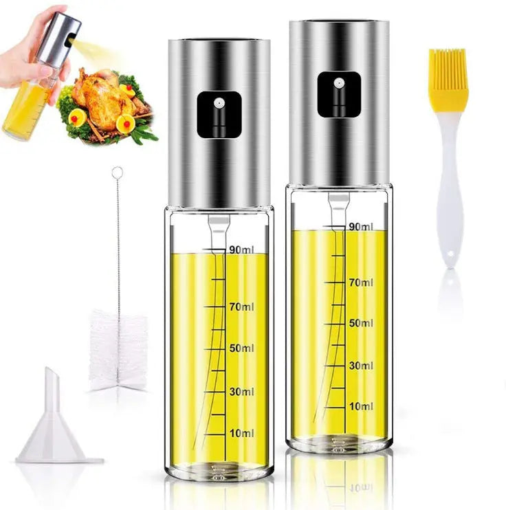 Stainless Steel Grill Cucina Cooking Oil Spray Bottle With Scale AliExpress