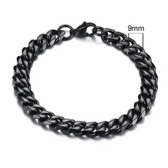 Vnox Mens Simple 3-11mm Stainless Steel Curb Cuban Link Chain Bracelets for Women Unisex Wrist Jewelry Gifts HASHTAG