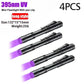 UV Flashlight 395nm Ultraviolet Torch With Pen Clip Portable AAA Batteries Used Violet Light Pet Urine Scorpion Detector UV Lamp