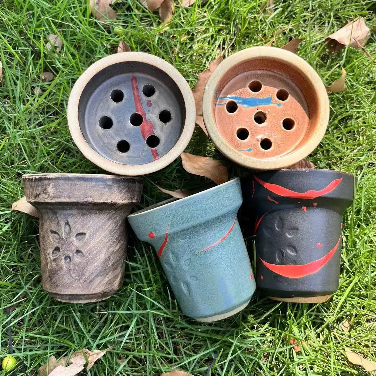 7 Holes Ceramic Tobacco Bowl for Shisha Hookah Chicha Cachimbas Nargile Smoking Accessories - HASHTAG