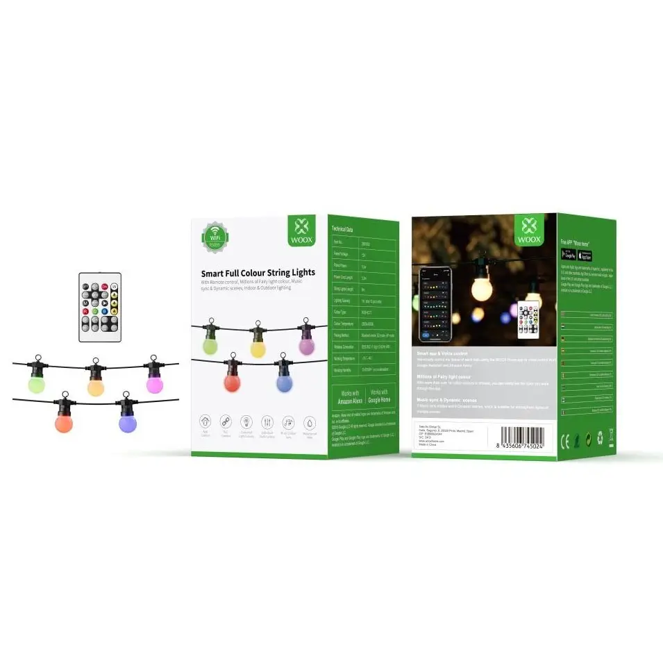 Woox Smart Home kültéri Party fényfüzér (R5195) (R5195)-0