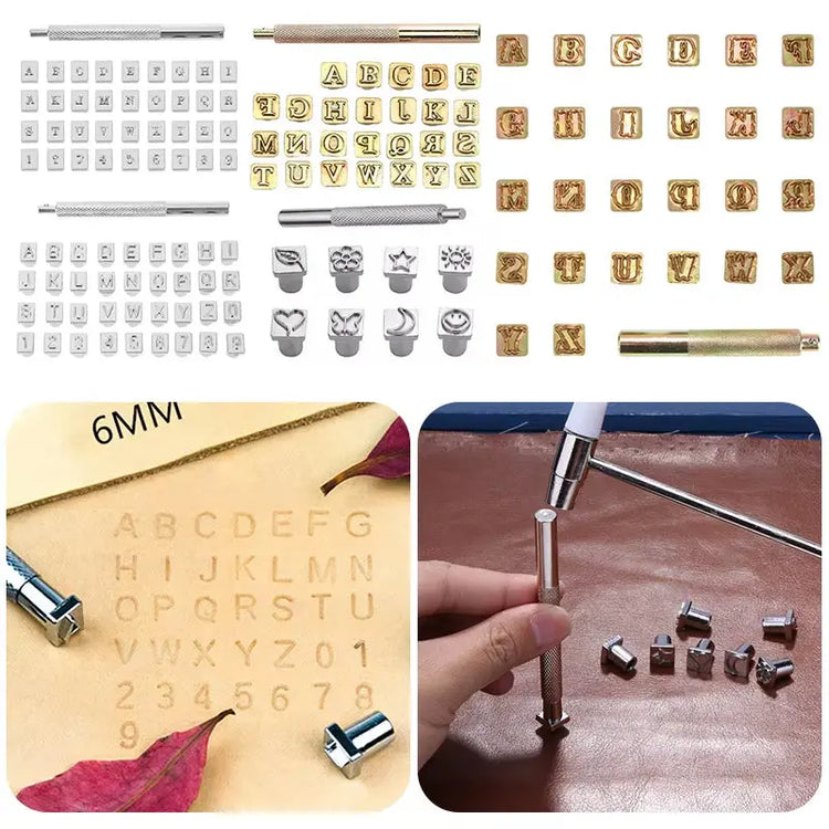 26Pcs Steel Printing Punch Alphabet Letter Stamp Set Metal Leather Stamp Professional Leather Tools Leathercraft Stamps