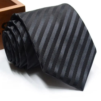 Classic Stripe Necktie Men Business Formal Wedding Tie 8Cm Blue Black Pink Red Neck Ties Fashion Shirt Dress Accessories