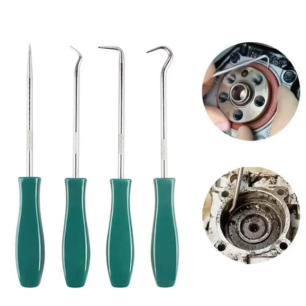 Hot Sale 4Pcs 135Mm Car Auto Vehicle Oil Seal Screwdrivers Set O-Ring Seal Gasket Puller Remover Pick Hooks Repair Tools for Car