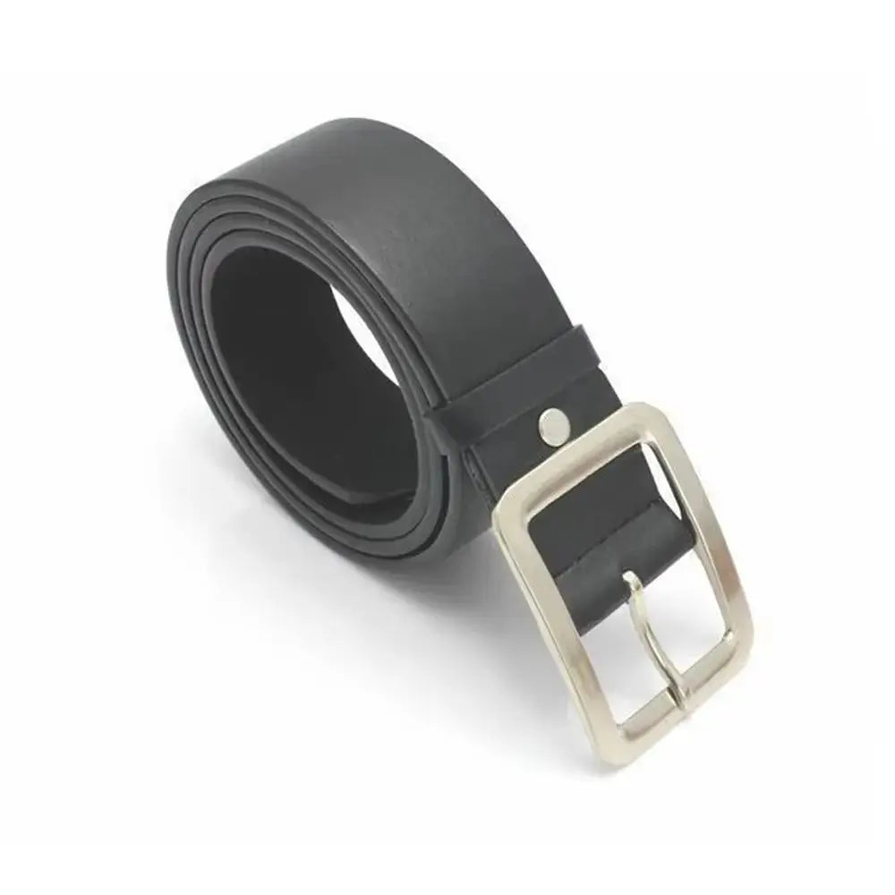 2025 Square Pin Buckles Belts Men Silver Buckle Leather Belts for Jeans Retro Wild Belts for Men Waistbands Students Strap