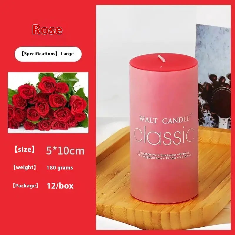 Candle Brilliant Fragrance Smokeless Cylindrical Color Aromatherapy - HASHTAG