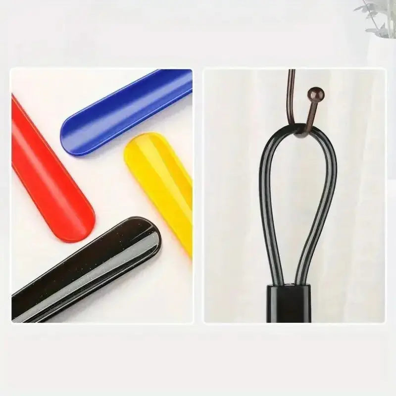 1pc Extra long flexible plastic shoe horns do not require bending durable shoe spoons for pregnant women wearing shoe assistants - HASHTAG
